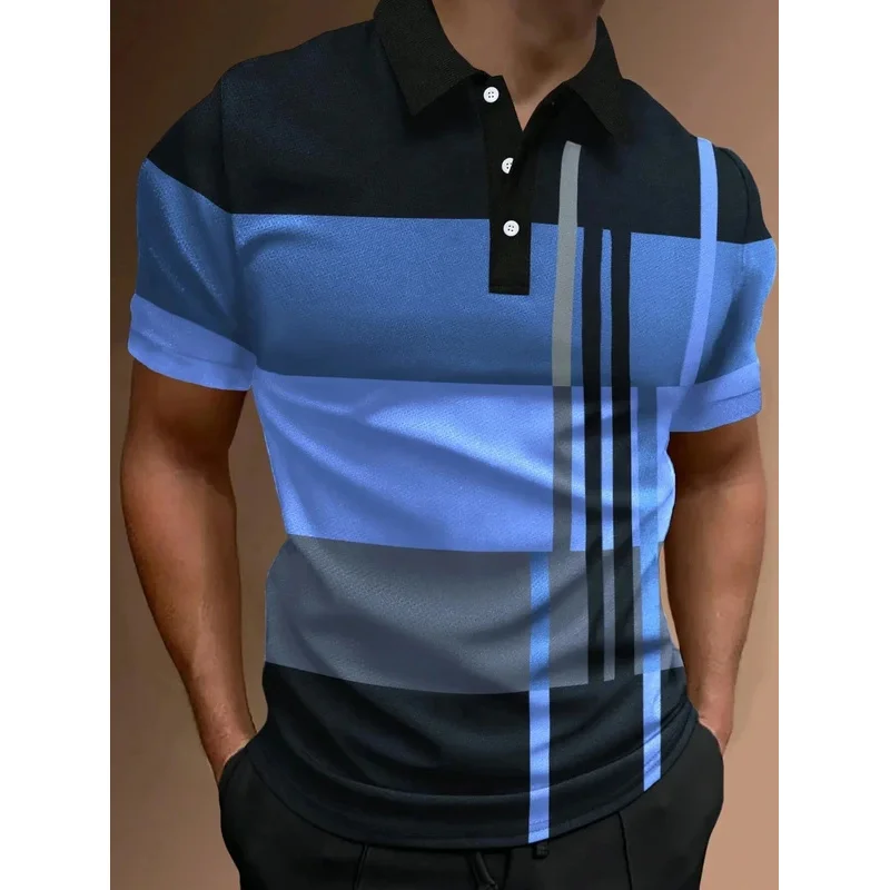 New Male Golf Stripe Polo Men's Casual Short-Sleeved Polo Shirt Solid Color Lapel Fashion Business Sports Breathable T-Shirt Top
New Male Golf Stripe Polo Men's Casual Short-Sleeved Polo Shirt Solid Color Lapel Fashion Business Sports Breathable T-Shirt Top