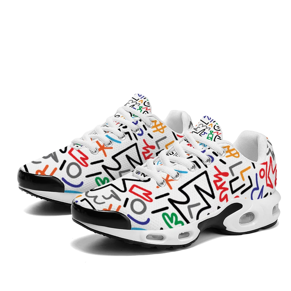 Стильные разноцветные кроссовки с воздушной подушкой, дышащим сетчатым верхом, для мужчин и женщин.
Стильные разноцветные кроссовки с воздушной подушкой, дышащим сетчатым верхом, для мужчин и женщин.