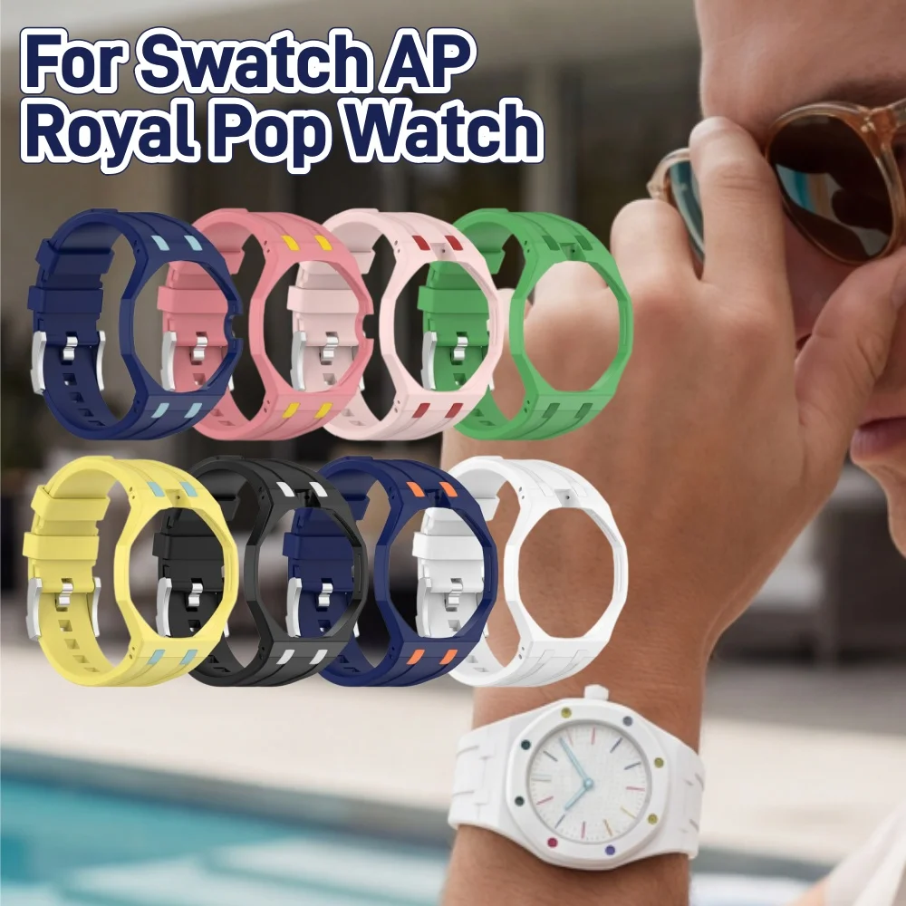 For AP Royal Pop Sports Silicone Strap Shockproof Frame Bumper Cases Band Pocket Watch Modified Wrist Strap for Men Women
For AP Royal Pop Sports Silicone Strap Shockproof Frame Bumper Cases Band Pocket Watch Modified Wrist Strap for Men Women