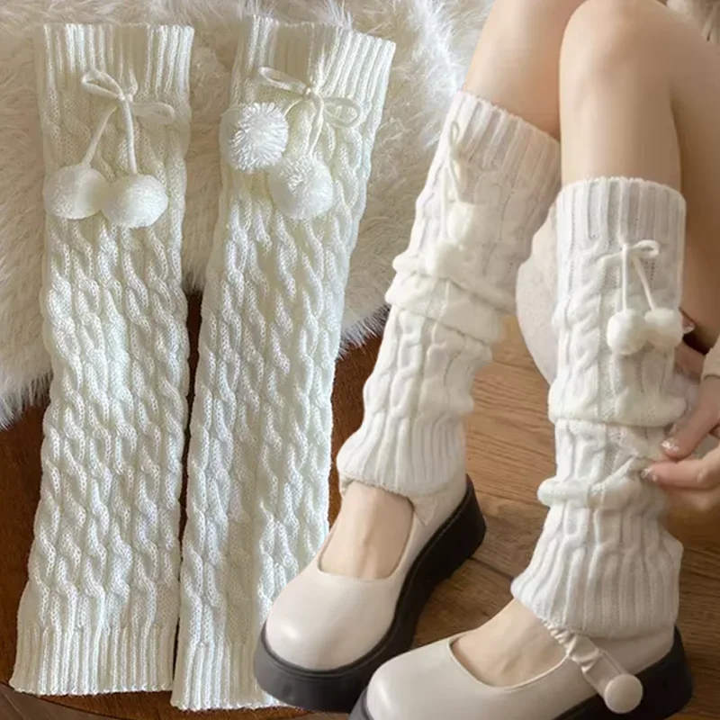 Woman Leg Warmers Autumn & Winter Lolita Sweet Ribbon Black Over Knee Loose Socks JK Knitted Girls White Leg Warmer
Woman Leg Warmers Autumn & Winter Lolita Sweet Ribbon Black Over Knee Loose Socks JK Knitted Girls White Leg Warmer
