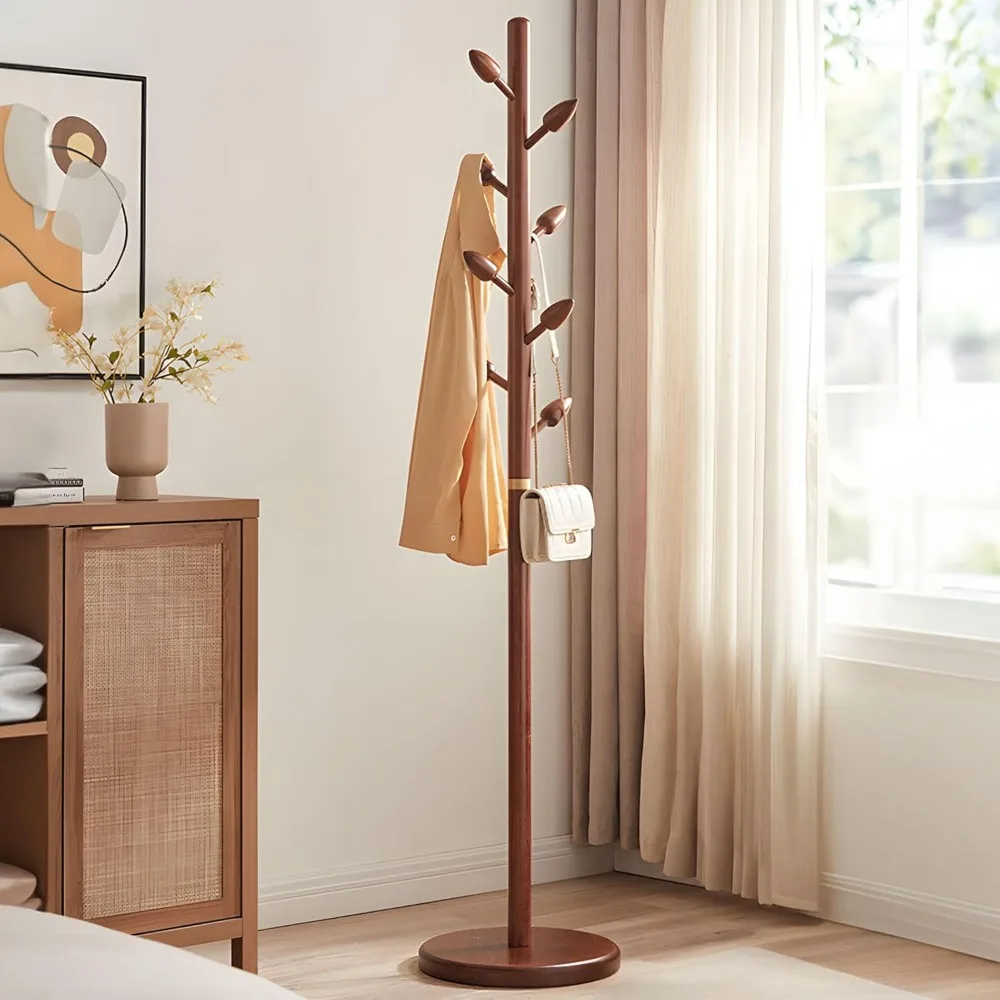 Wooden Coat Rack Freestanding - Heavy Duty Coat Tree Stand with 8 Bud-Shaped Hooks, Sturdy Round Base Coat Hanger for Entryway,
Wooden Coat Rack Freestanding - Heavy Duty Coat Tree Stand with 8 Bud-Shaped Hooks, Sturdy Round Base Coat Hanger for Entryway,