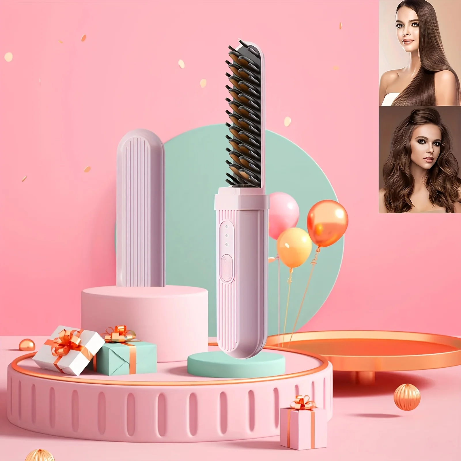 2 in 1 USB Charging Straightener Curling Comb Anti-scald 2000mAh Portable Travel Gift For Women Pink Mint Green | 24h Shipping
2 in 1 USB Charging Straightener Curling Comb Anti-scald 2000mAh Portable Travel Gift For Women Pink Mint Green | 24h Shipping