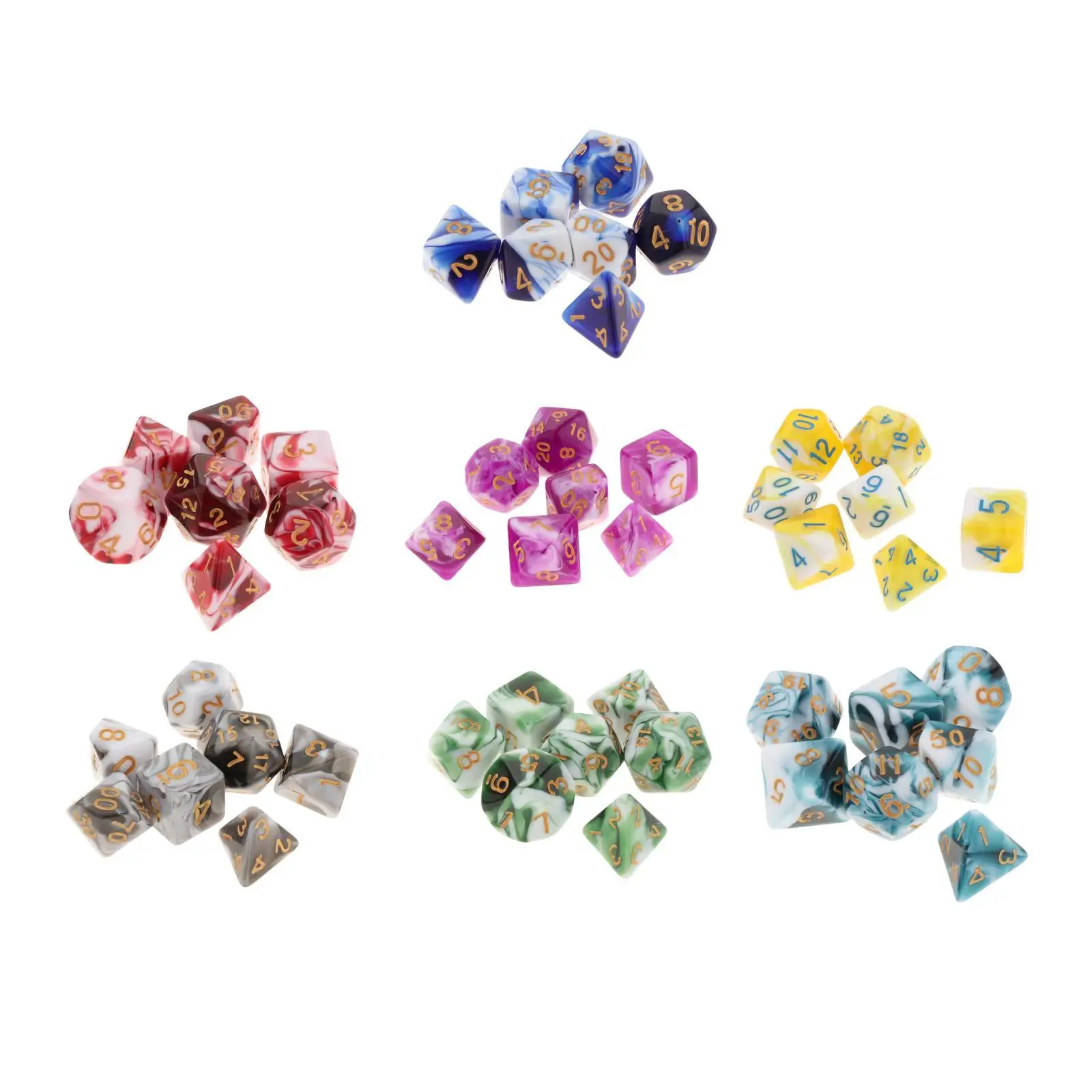 Polyhedral Dice Role Playing Dice Props Gold Numbers Double-colors Multi-sided Casino Accessories RPG Dices for RPG
Polyhedral Dice Role Playing Dice Props Gold Numbers Double-colors Multi-sided Casino Accessories RPG Dices for RPG