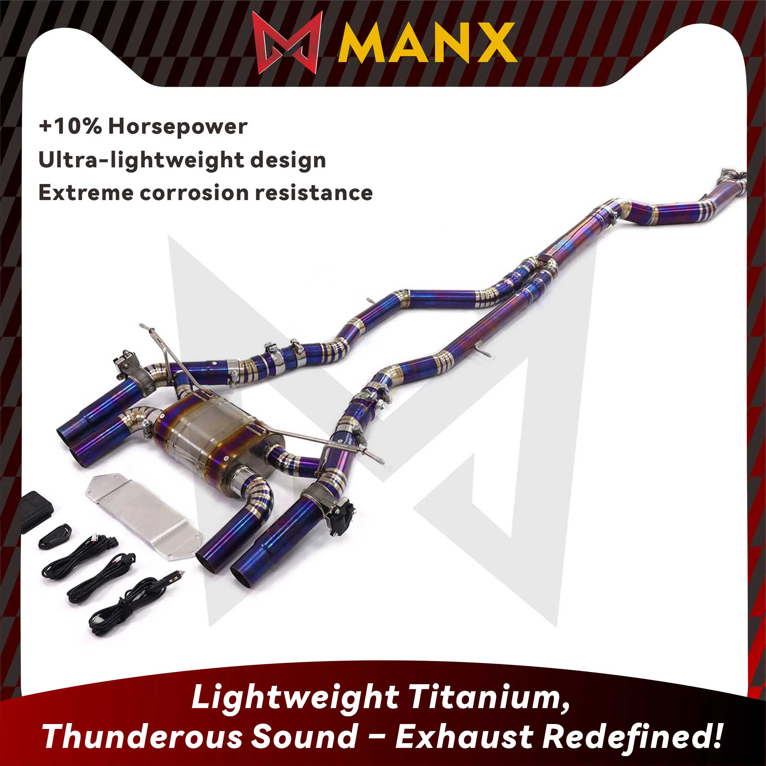 MANX Catback для BMW M3 M4 F8X Focus на титановой трубе, чистый громкий звук, выхлоп автомобиля, хорошее рассеивание тепла
MANX Catback для BMW M3 M4 F8X Focus на титановой трубе, чистый громкий звук, выхлоп автомобиля, хорошее рассеивание тепла