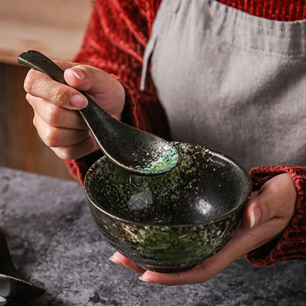 4Pcs Ceramic Japanese Soup Spoons Sturdy Retro Colors Dinner Spoons Food Serving Ramen Soup Spoon Asian Noodle Spoon
4Pcs Ceramic Japanese Soup Spoons Sturdy Retro Colors Dinner Spoons Food Serving Ramen Soup Spoon Asian Noodle Spoon