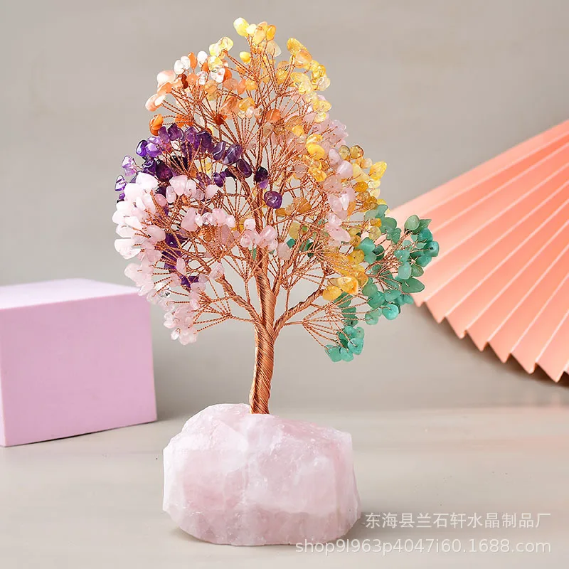 PYJ Crystal Money Tree Natural Rose Quartz Base Crushed Stone Copper Wire Tree of Life Office Decorative Ornaments
PYJ Crystal Money Tree Natural Rose Quartz Base Crushed Stone Copper Wire Tree of Life Office Decorative Ornaments
