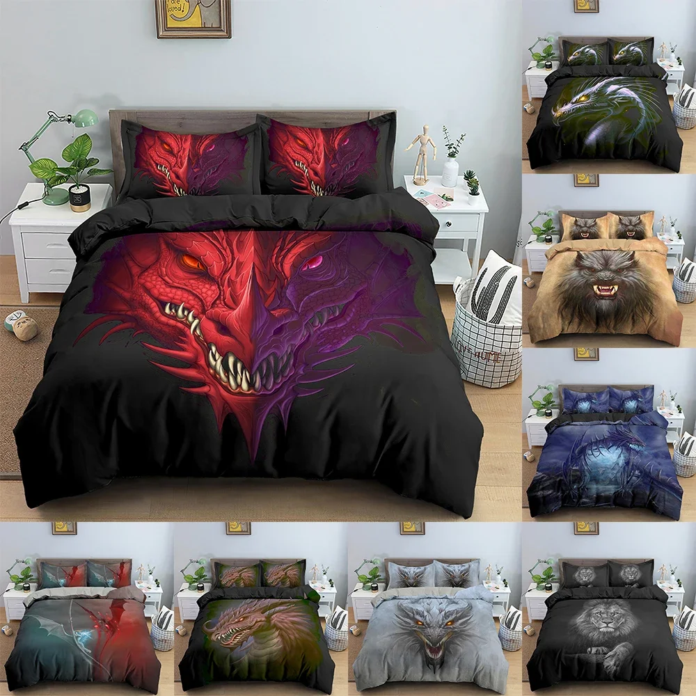 Western Dragon Duvet Cover Set 3D Pattern Printed Bedding Sets With Pillowcase Quilt Covers For Home Hotel Bedroom Decor 2/3 Pcs
Western Dragon Duvet Cover Set 3D Pattern Printed Bedding Sets With Pillowcase Quilt Covers For Home Hotel Bedroom Decor 2/3 Pcs