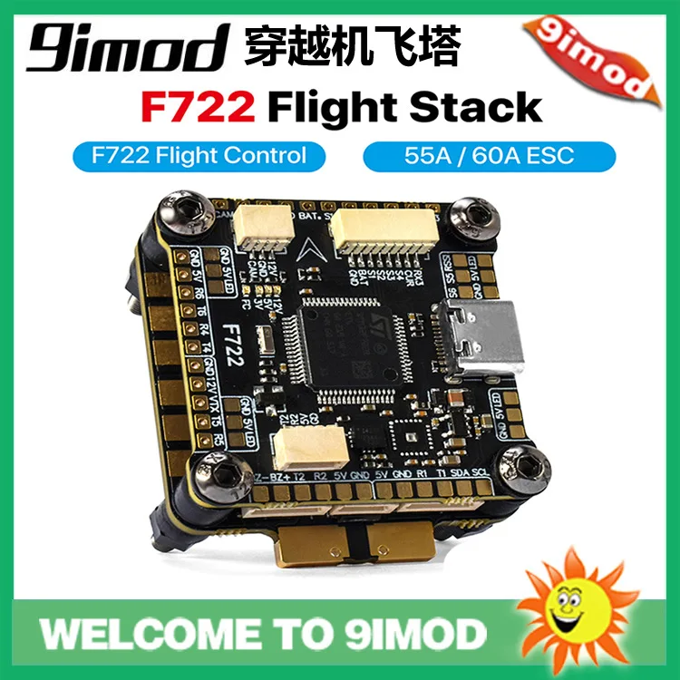 9IMOD F722 crossing machine flying tower, flight control 55A/60A 4-in-1 ESC
9IMOD F722 crossing machine flying tower, flight control 55A/60A 4-in-1 ESC