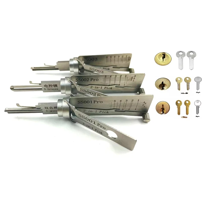 SS001 SS002 SS003 2 In 1 Lock Key Precision Hook And Pick Set Pick-up Kits Door Lock Unlocking Engineering
SS001 SS002 SS003 2 In 1 Lock Key Precision Hook And Pick Set Pick-up Kits Door Lock Unlocking Engineering