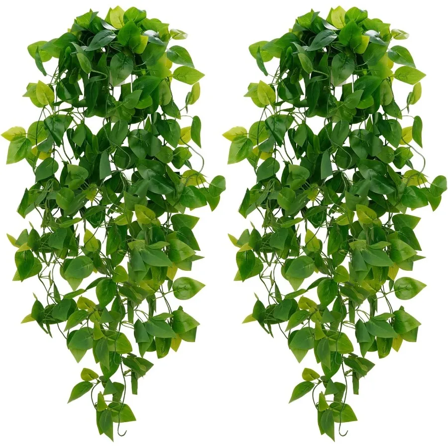 Поддельные подвесные растения, 2 шт., искусственное подвесное растение, искусственные лозы Pothos, подвесное растение, зелень для стены, дома, гостиной, в помещении, на открытом воздухе
Поддельные подвесные растения, 2 шт., искусственное подвесное растение, искусственные лозы Pothos, подвесное растение, зелень для стены, дома, гостиной, в помещении, на открытом воздухе