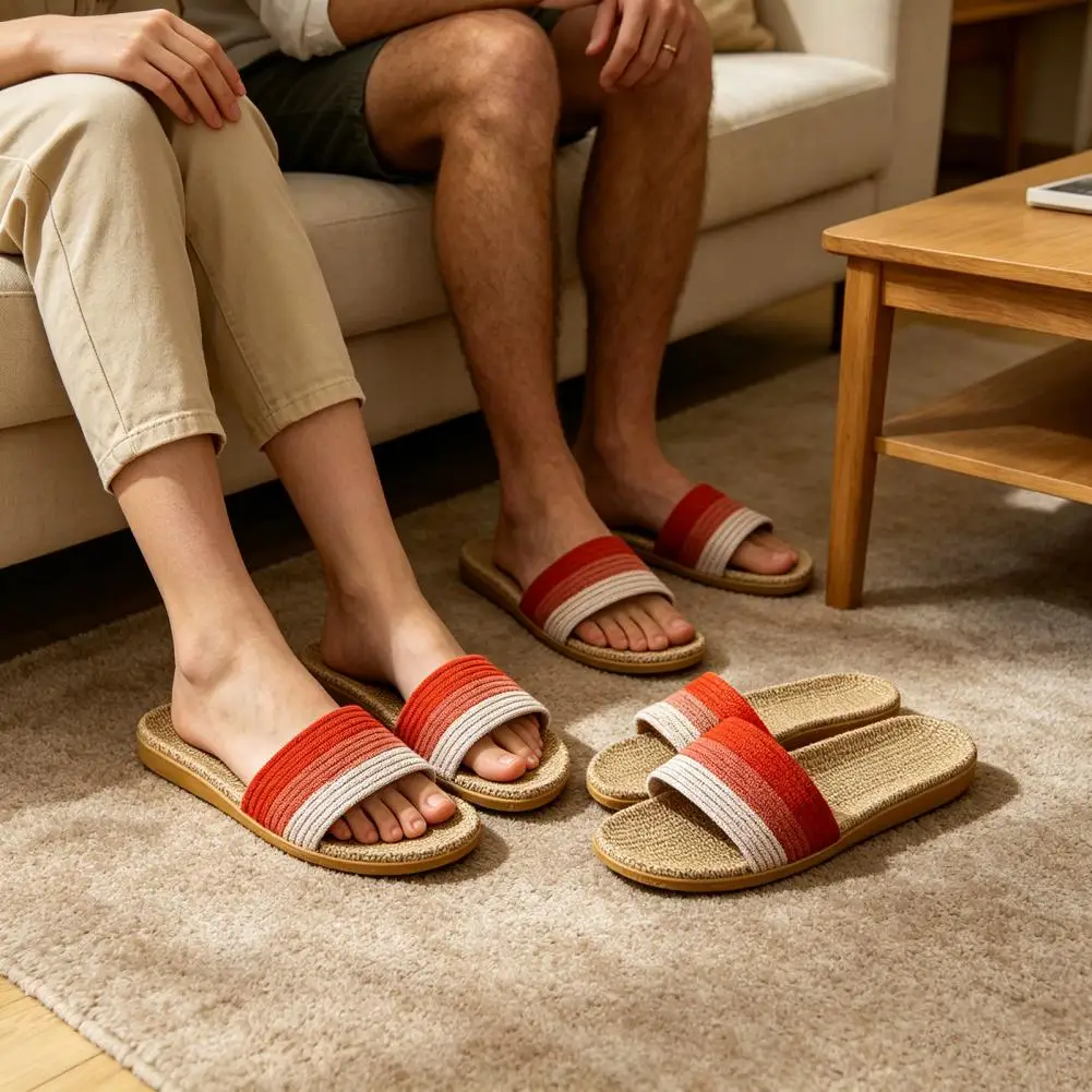 Summer Linen Breathable Indoor Slippers Comfortable Lightweight Anti-slip House Shoes for Women Home Footwear
Summer Linen Breathable Indoor Slippers Comfortable Lightweight Anti-slip House Shoes for Women Home Footwear