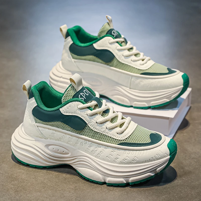 Men's Casual Sport Shoes 2026 Spring Anti-slip Running Thick Bottom Heightening White Dad Shoes Comfortable Breathable Mesh I...
Men's Casual Sport Shoes 2026 Spring Anti-slip Running Thick Bottom Heightening White Dad Shoes Comfortable Breathable Mesh I...