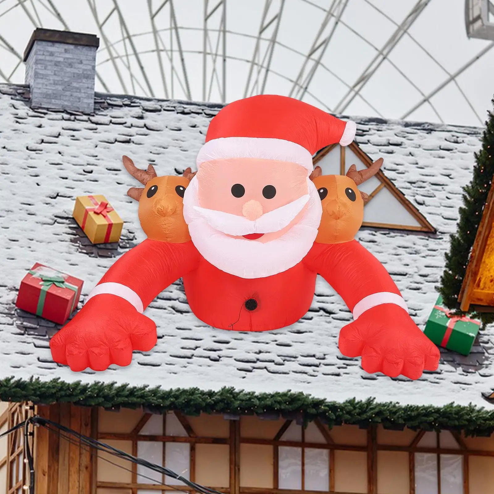 Надувные рождественские украшения Санта-Клауса, реквизит для вечеринок, надувные уличные декорации для окон, праздничные украшения для улицы
Надувные рождественские украшения Санта-Клауса, реквизит для вечеринок, надувные уличные декорации для окон, праздничные украшения для улицы