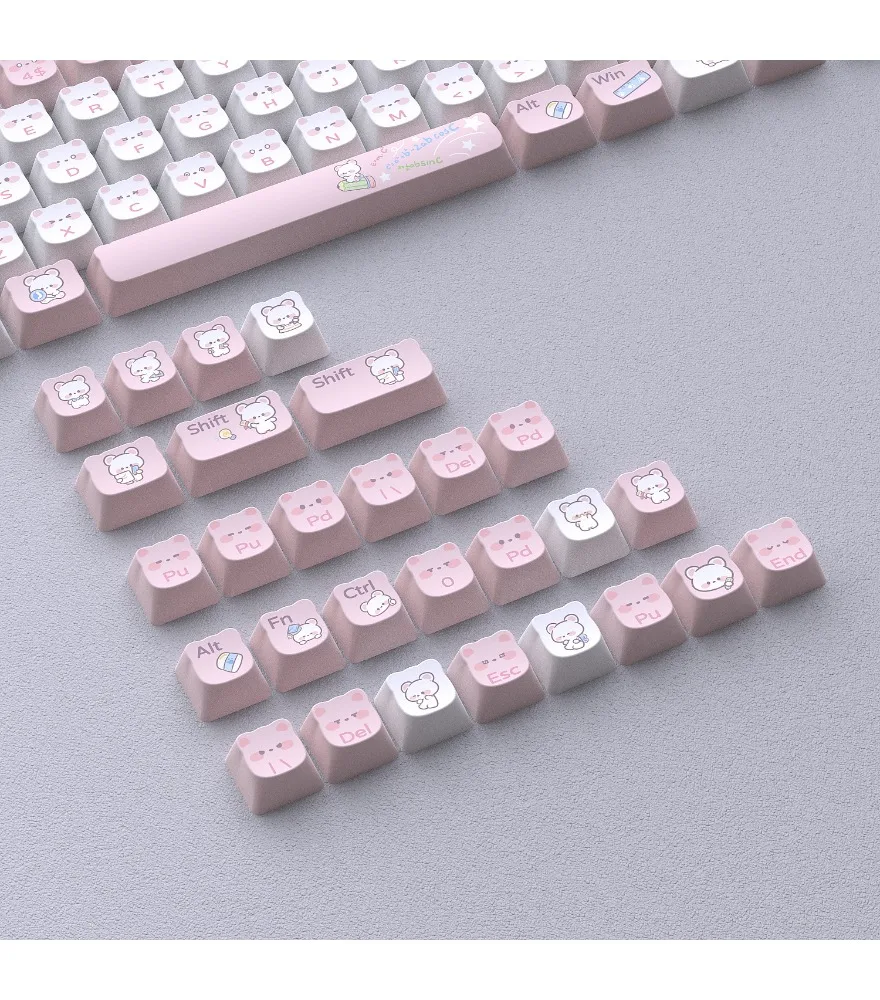 Personalized keycaps Little white panda head keycaps Small full set of 125-key MOA thermal sublimation mechanical keycaps
Personalized keycaps Little white panda head keycaps Small full set of 125-key MOA thermal sublimation mechanical keycaps