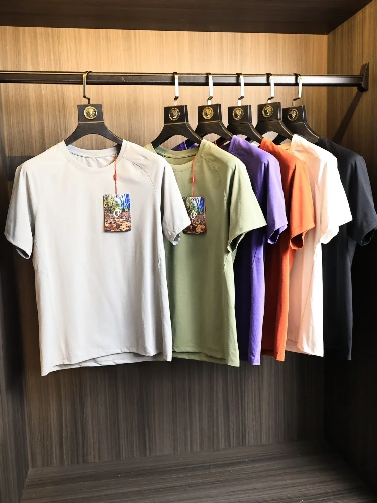 Men's Summer Outdoor Sports T-shirt Quick Dry Moisture Wicking 3D Back Cut round Neck Short Sleeve Color Elastic Fashio...
Men's Summer Outdoor Sports T-shirt Quick Dry Moisture Wicking 3D Back Cut round Neck Short Sleeve Color Elastic Fashio...