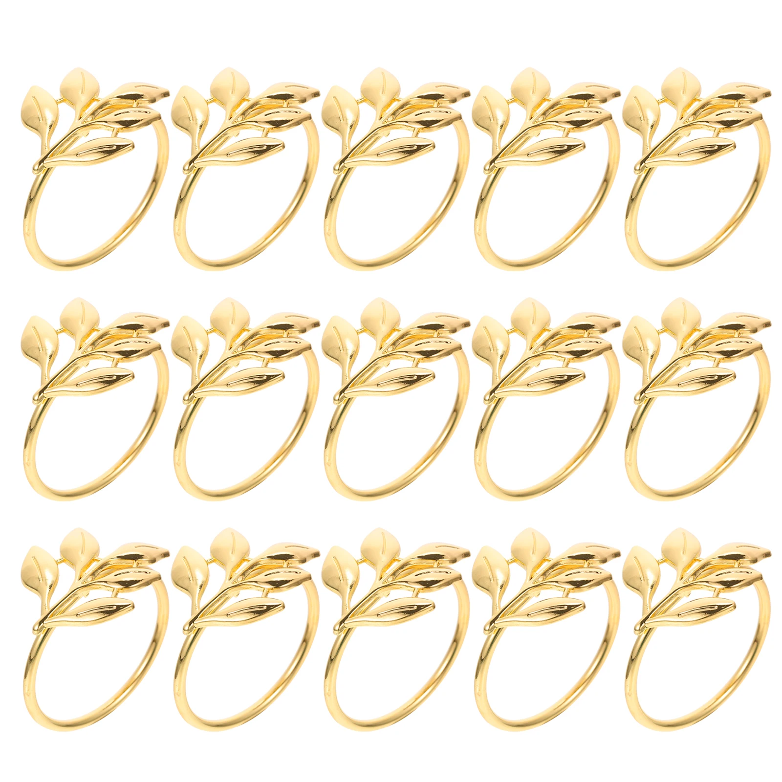 15pcs Napkin Rings Golden Metal Leaf Design for Hotel Restaurant Decorative Table Supplies Stylish Party Accessories
15pcs Napkin Rings Golden Metal Leaf Design for Hotel Restaurant Decorative Table Supplies Stylish Party Accessories