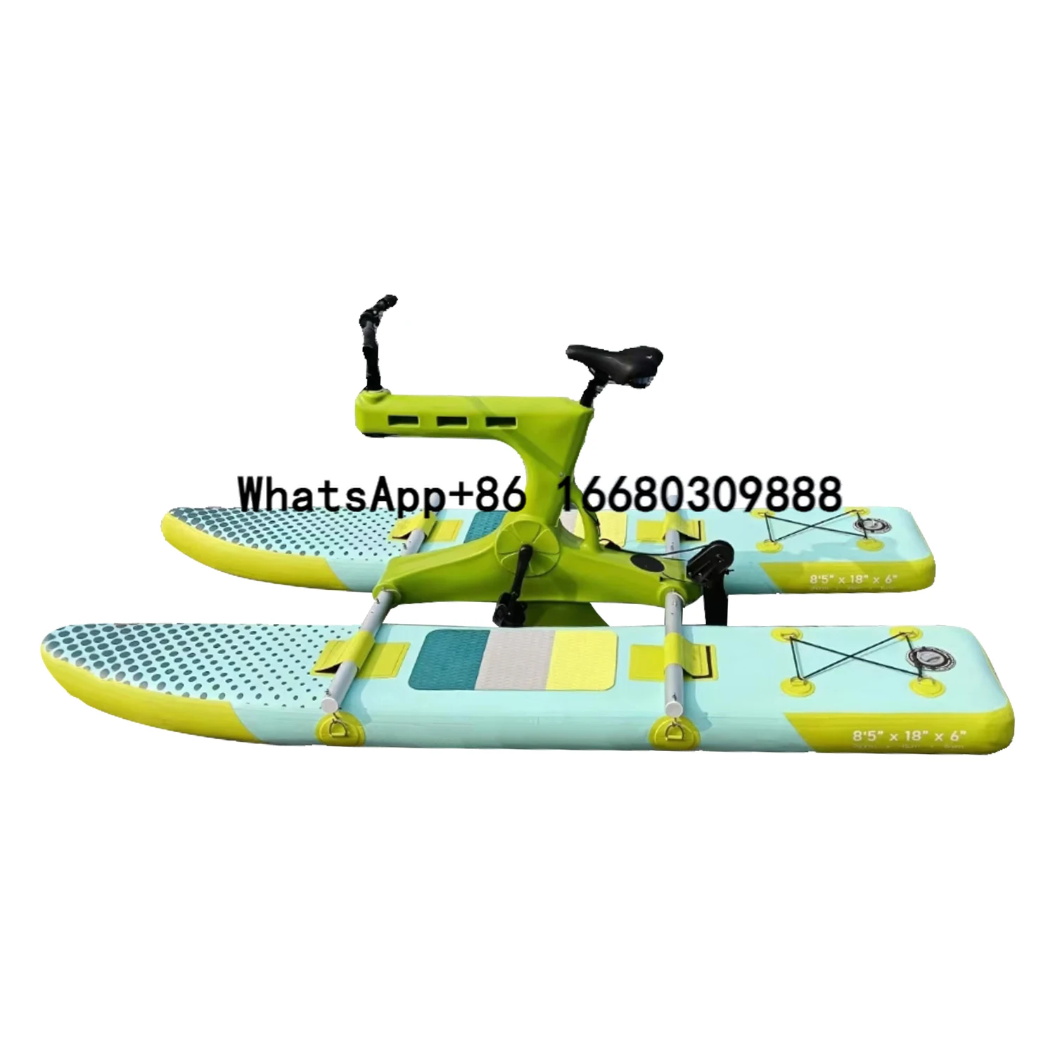 JFS New Trendy Collection Pontoons PVC Inflatable Floating Sea Cycle Water Bike
JFS New Trendy Collection Pontoons PVC Inflatable Floating Sea Cycle Water Bike