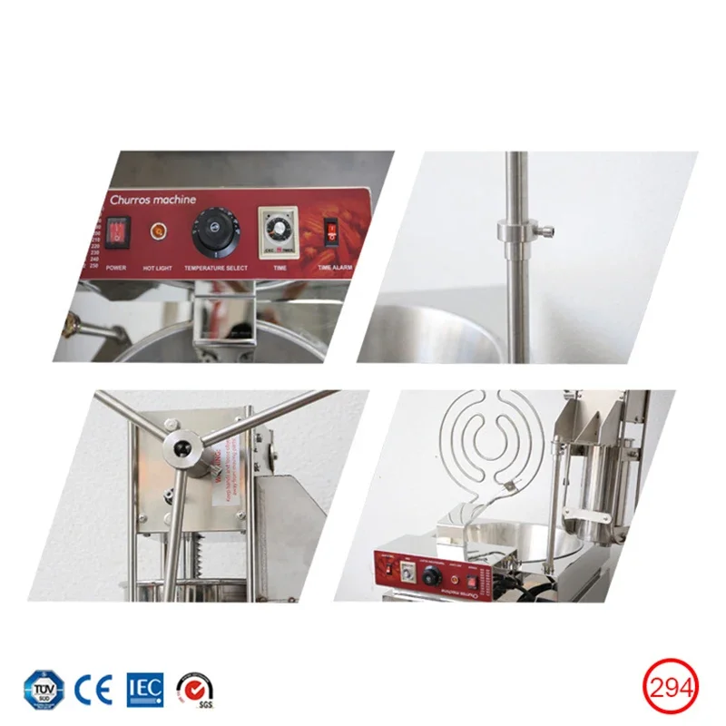 Commercial Churros Machine Vertical Hollow Churros Machine Fryer Food Festival Snack Equipment NP-294
Commercial Churros Machine Vertical Hollow Churros Machine Fryer Food Festival Snack Equipment NP-294