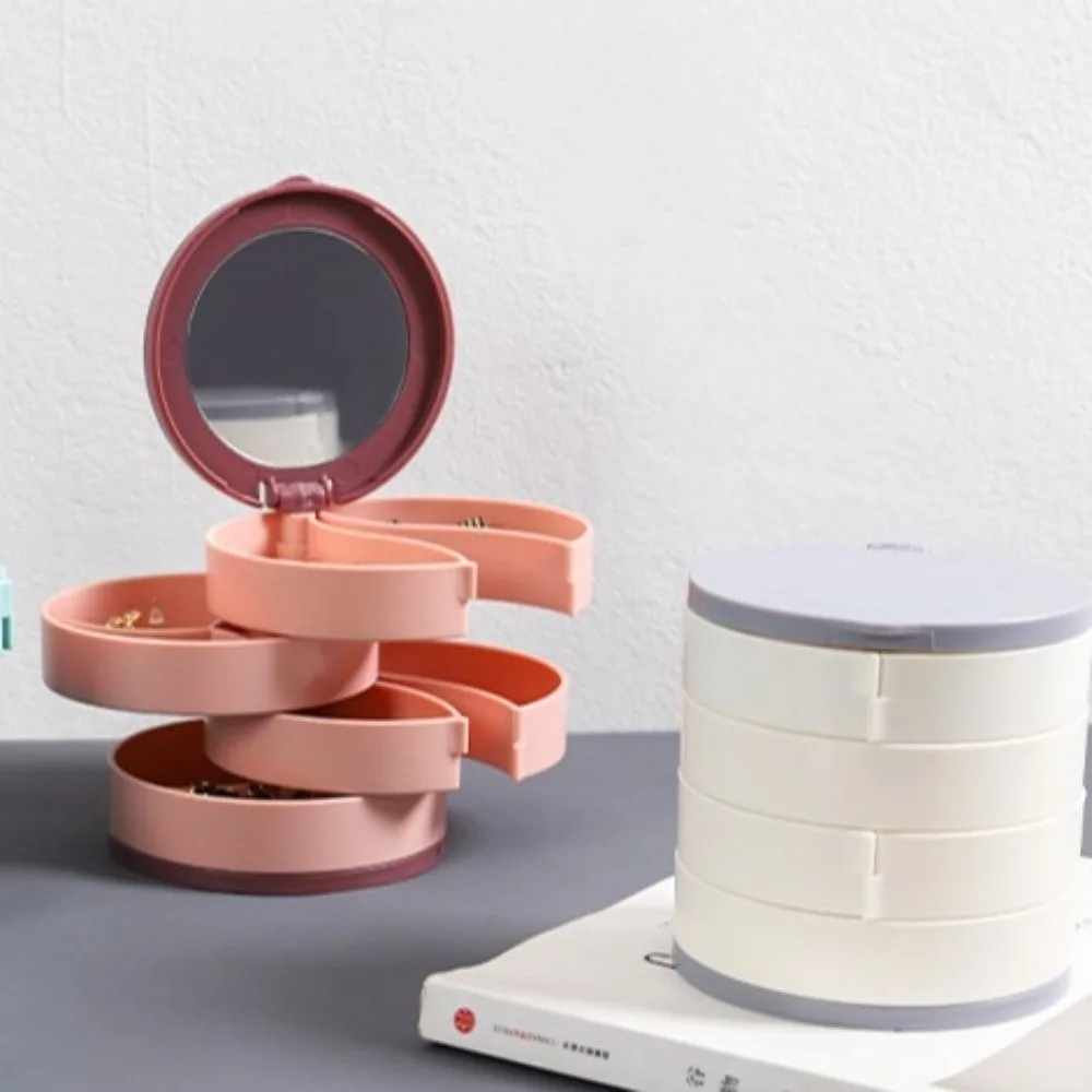 Multilayer Jewelry Stand Holder Display Tray with Mirror Rotating Plastic Stand Dustproof with Lid Desktop Storage Box Bracelet
Multilayer Jewelry Stand Holder Display Tray with Mirror Rotating Plastic Stand Dustproof with Lid Desktop Storage Box Bracelet