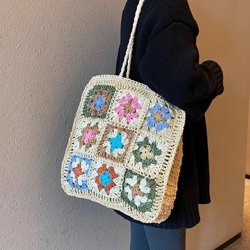 New Women's Bags Colorful Ethnic Straw Shoulder Bag Large Capacity Beach Vacation Satchel Tote Shopping Bag Ita
New Women's Bags Colorful Ethnic Straw Shoulder Bag Large Capacity Beach Vacation Satchel Tote Shopping Bag Ita