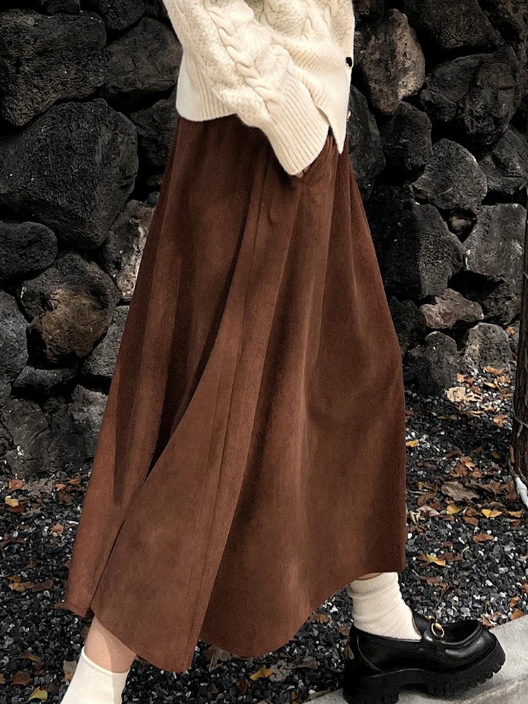 Winter Corduroy Skirt Women Vintage Long Skirts Fashion High Waist Loose A Line Skirts Female Autumn Casual Khaki Faldas Mujer
Winter Corduroy Skirt Women Vintage Long Skirts Fashion High Waist Loose A Line Skirts Female Autumn Casual Khaki Faldas Mujer