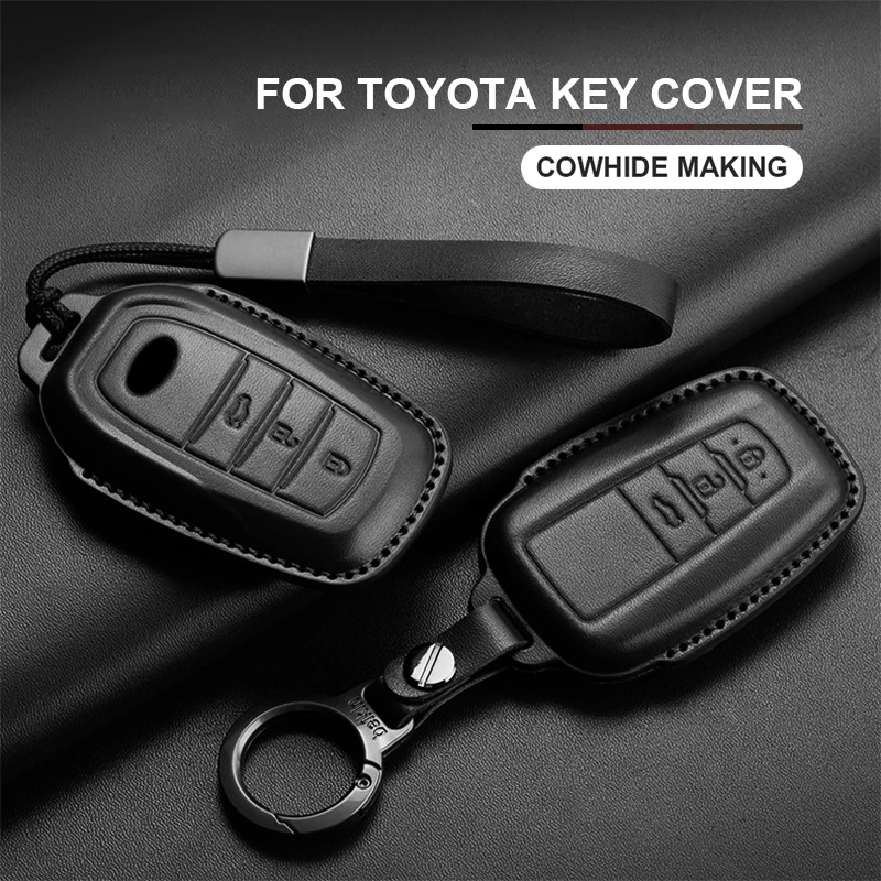 Leather Car Smart Key Case Cover For Toyota Corolla Camry RAV4 CHR C-HR Hilux Prius Land Cruiser Prado Key Protector Accessories
Leather Car Smart Key Case Cover For Toyota Corolla Camry RAV4 CHR C-HR Hilux Prius Land Cruiser Prado Key Protector Accessories