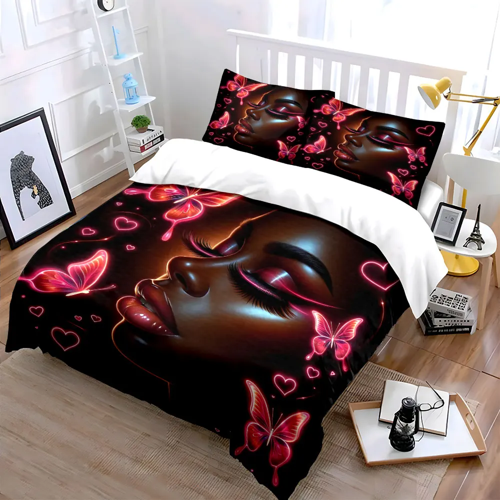 "Neon Butterfly Set for Romantic Night" Exquisite three-piece bedding set gift for kids and adults
"Neon Butterfly Set for Romantic Night" Exquisite three-piece bedding set gift for kids and adults