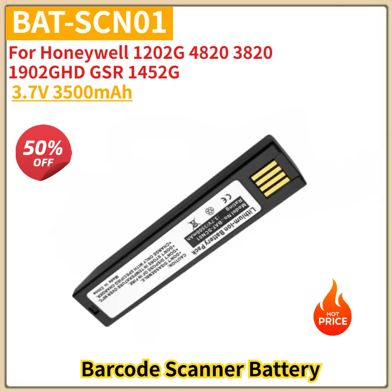 Brand New BAT-SCN01 3.7V 3500mAh Replacement Battery For Honeywell 1202G 4820 3820 1902GHD GSR 1452G Barcode Scanner
Brand New BAT-SCN01 3.7V 3500mAh Replacement Battery For Honeywell 1202G 4820 3820 1902GHD GSR 1452G Barcode Scanner