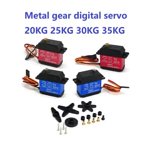 High-Torque Waterproof Servo 20KG 25KG 30KG 35KG 180 270 Degree Digital Copper Gear/Steel Gear Servo, For Robot Arm DIY