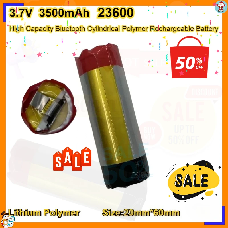 New 3.7V 23600 3500mAh Full Capacity High Capacity Bluetooth Cylindrical Polymer Rechargeable Replacement Battery Durable
New 3.7V 23600 3500mAh Full Capacity High Capacity Bluetooth Cylindrical Polymer Rechargeable Replacement Battery Durable