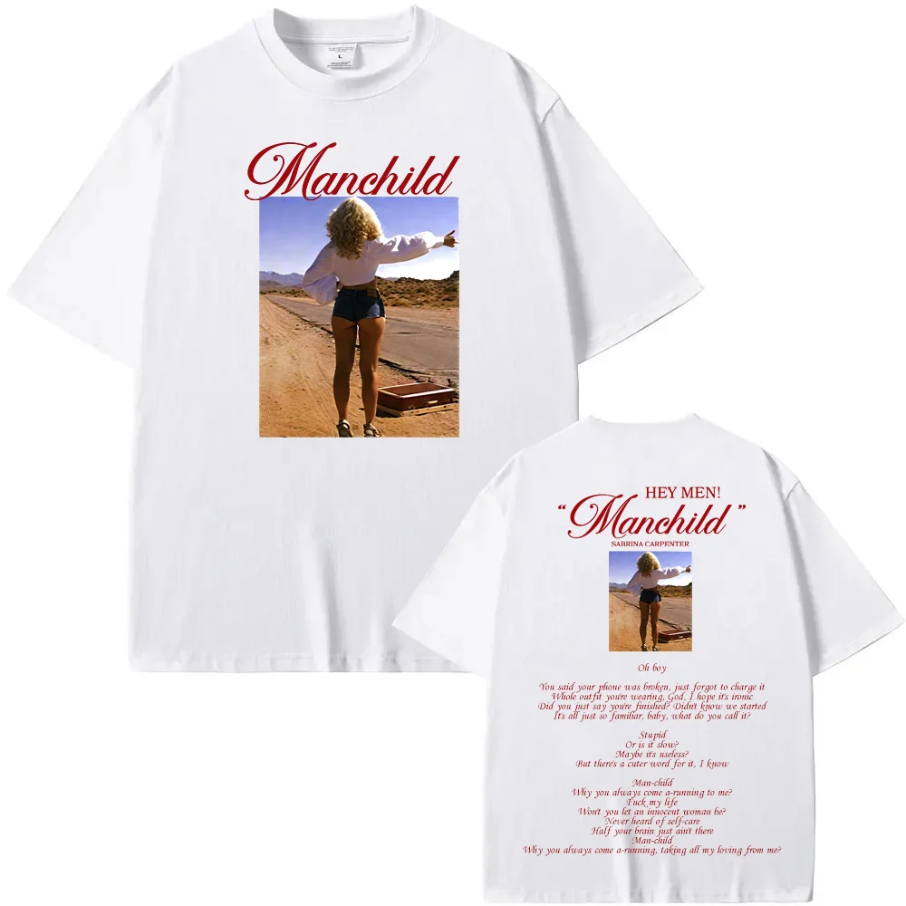 Sabrina Carpenter - Manchild T Shirt Street Hip-hop Rapper Short Sleeve O-neck Tees Top Summer Cotton Tshirt Sudaderas Soft Tees
Sabrina Carpenter - Manchild T Shirt Street Hip-hop Rapper Short Sleeve O-neck Tees Top Summer Cotton Tshirt Sudaderas Soft Tees