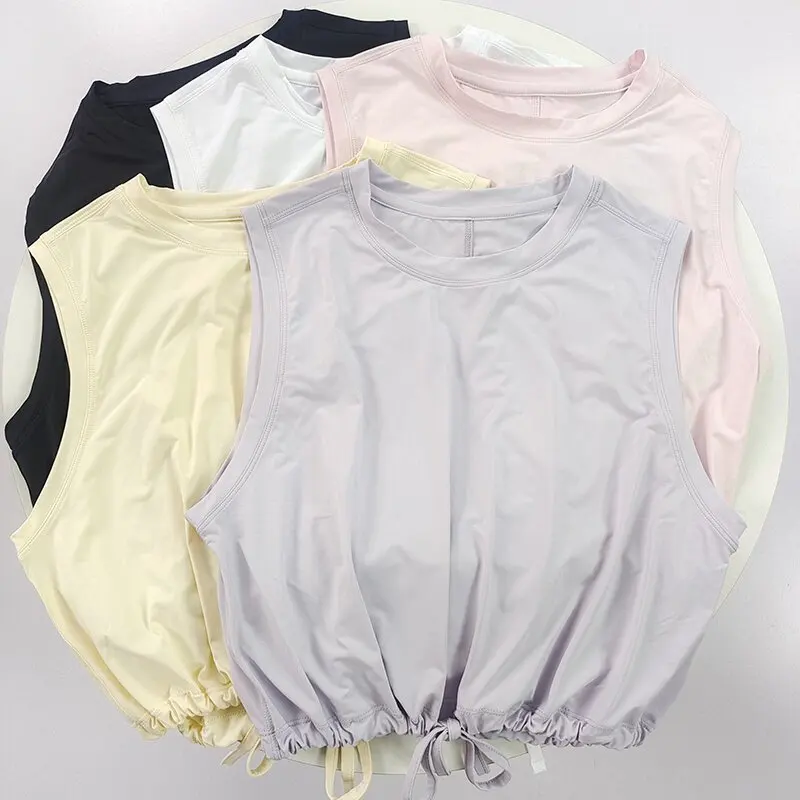 Women's Summer Cool Feeling Sun Protection Sleeveless Vest Loose Quick Dry Adjustable Drawstring Workout Yoga Tops
Women's Summer Cool Feeling Sun Protection Sleeveless Vest Loose Quick Dry Adjustable Drawstring Workout Yoga Tops