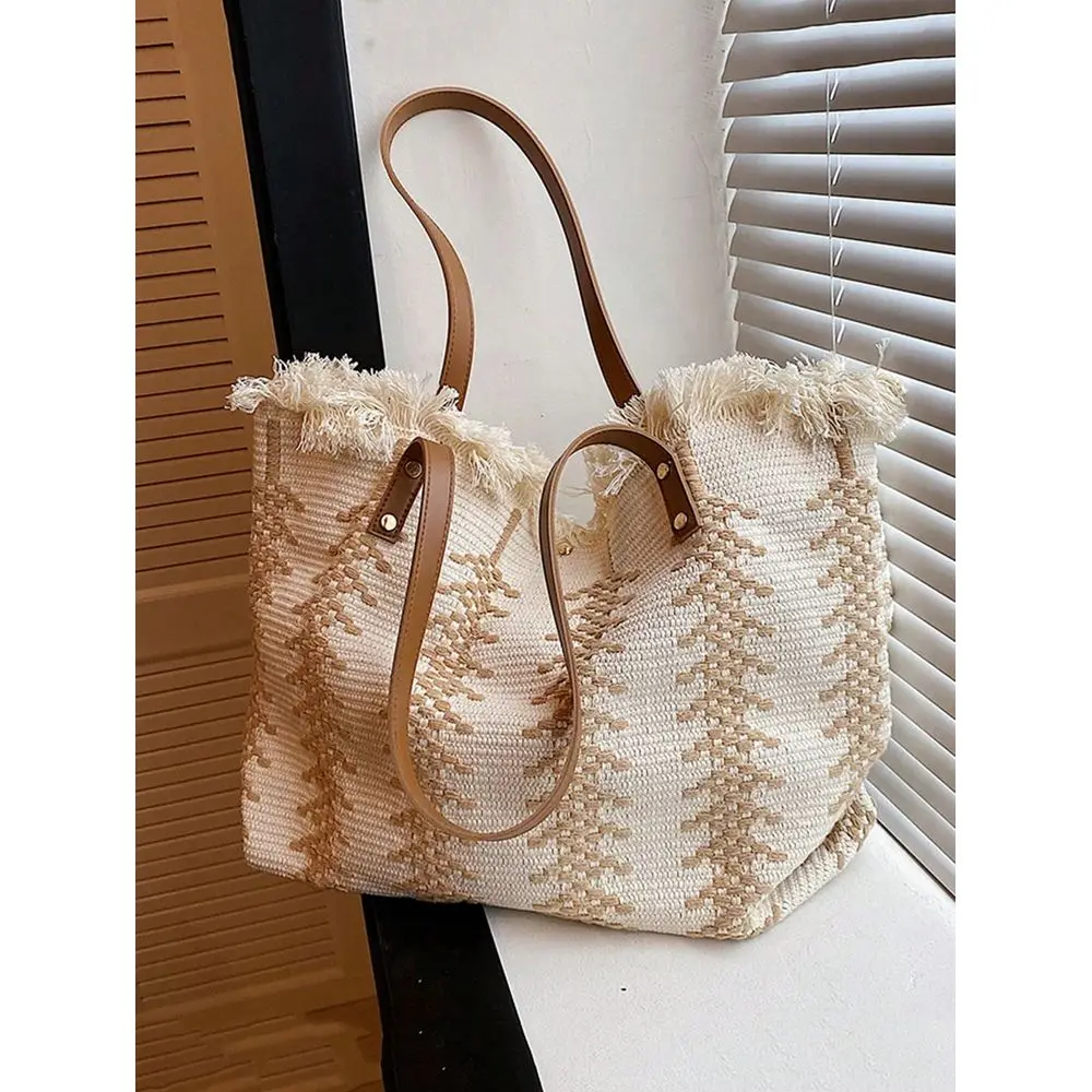 Straw Fringed Tote Bag,Lightweight Fashion Shoulder Bag,Exquisite Summer Beach Bag,Large Capacity Bag For Women,School Bag,Larg
Straw Fringed Tote Bag,Lightweight Fashion Shoulder Bag,Exquisite Summer Beach Bag,Large Capacity Bag For Women,School Bag,Larg