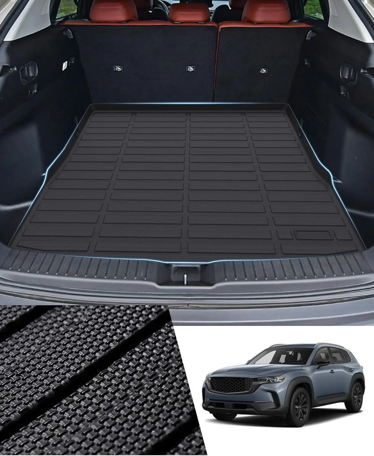 Cargo Liner for 2023-2025 Mazda CX-50 TPE Trunk Mat All-Weather Odorless Anti-Slip Heavy Duty Black
Cargo Liner for 2023-2025 Mazda CX-50 TPE Trunk Mat All-Weather Odorless Anti-Slip Heavy Duty Black