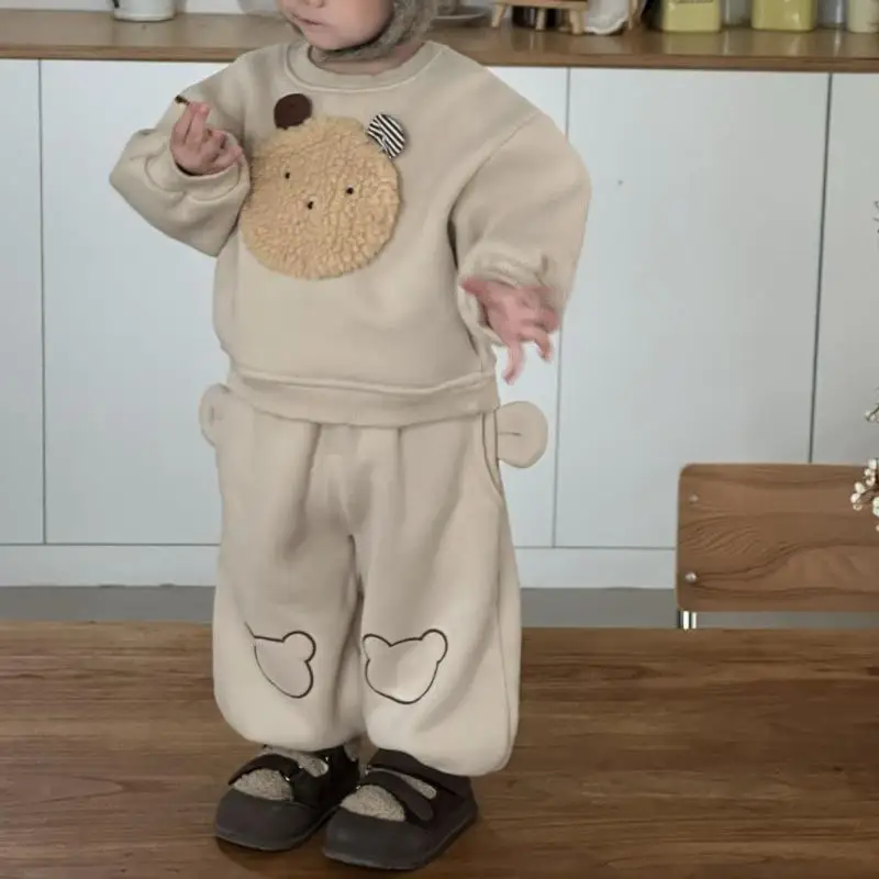 2025 Winter New Children Warm Clothes Set Baby Thick Cartoon Sweatshirt + Pants 2pcs Suit Cute Toddler Casual Clothing Outfits 
2025 Winter New Children Warm Clothes Set Baby Thick Cartoon Sweatshirt + Pants 2pcs Suit Cute Toddler Casual Clothing Outfits