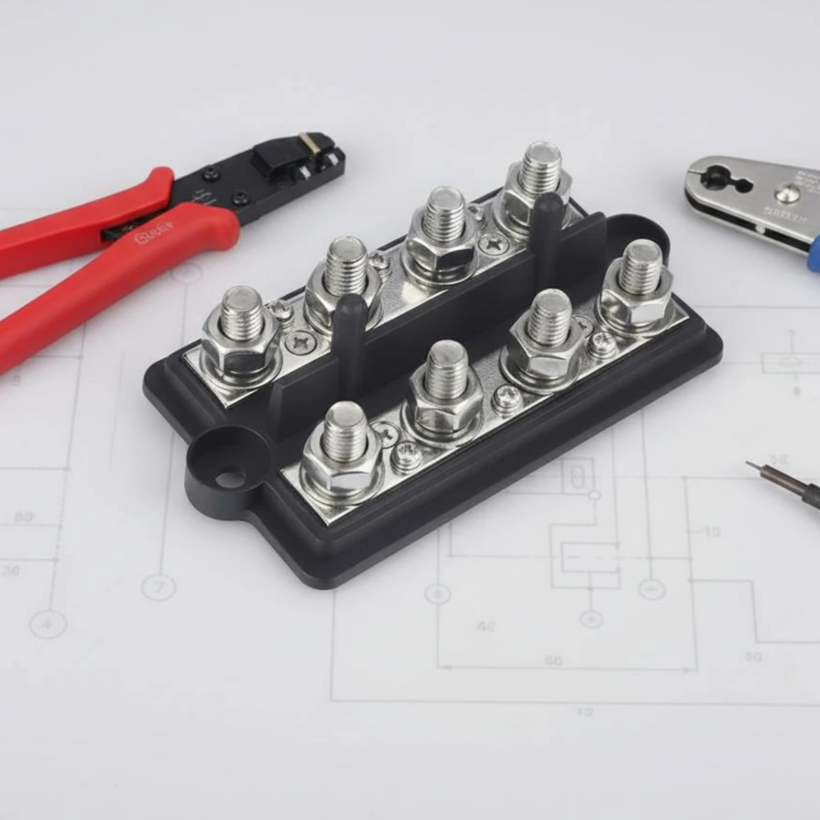 RV Power Bus Bar Heavy-Duty Battery Bus Bar Set Battery Busbar Corrosion Resistant Electrical Hardware Fire Retardant
RV Power Bus Bar Heavy-Duty Battery Bus Bar Set Battery Busbar Corrosion Resistant Electrical Hardware Fire Retardant