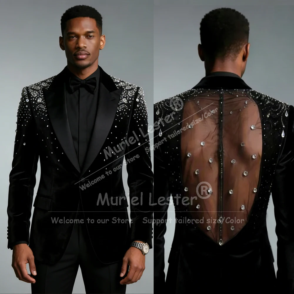 Элегантный костюм с бисером и кристаллами для мужчин, приталенный, однобортный, для выпускного вечера, на заказ, комплект из 2 предметов, костюм для жениха, свадебный смокинг
Элегантный костюм с бисером и кристаллами для мужчин, приталенный, однобортный, для выпускного вечера, на заказ, комплект из 2 предметов, костюм для жениха, свадебный смокинг