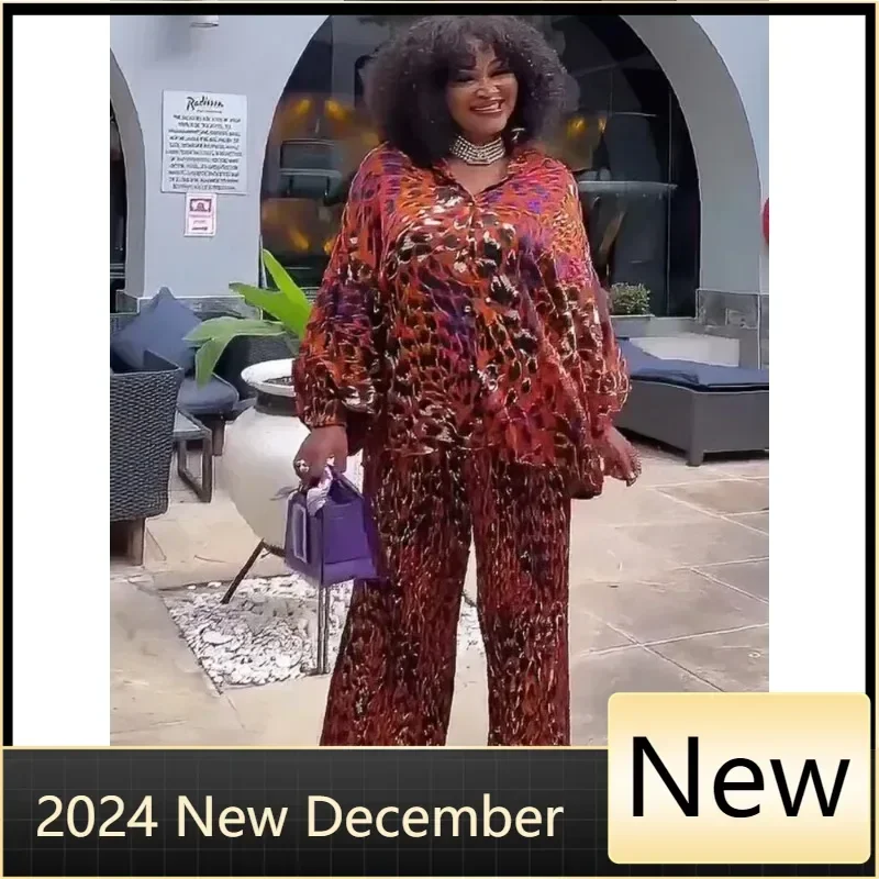 Customized African 2 Piece Sets Women Outfit Loose Casual Long Top Shirt and Pant Set Autumn Plus Size Matching Sets Pleated Tro
Customized African 2 Piece Sets Women Outfit Loose Casual Long Top Shirt and Pant Set Autumn Plus Size Matching Sets Pleated Tro