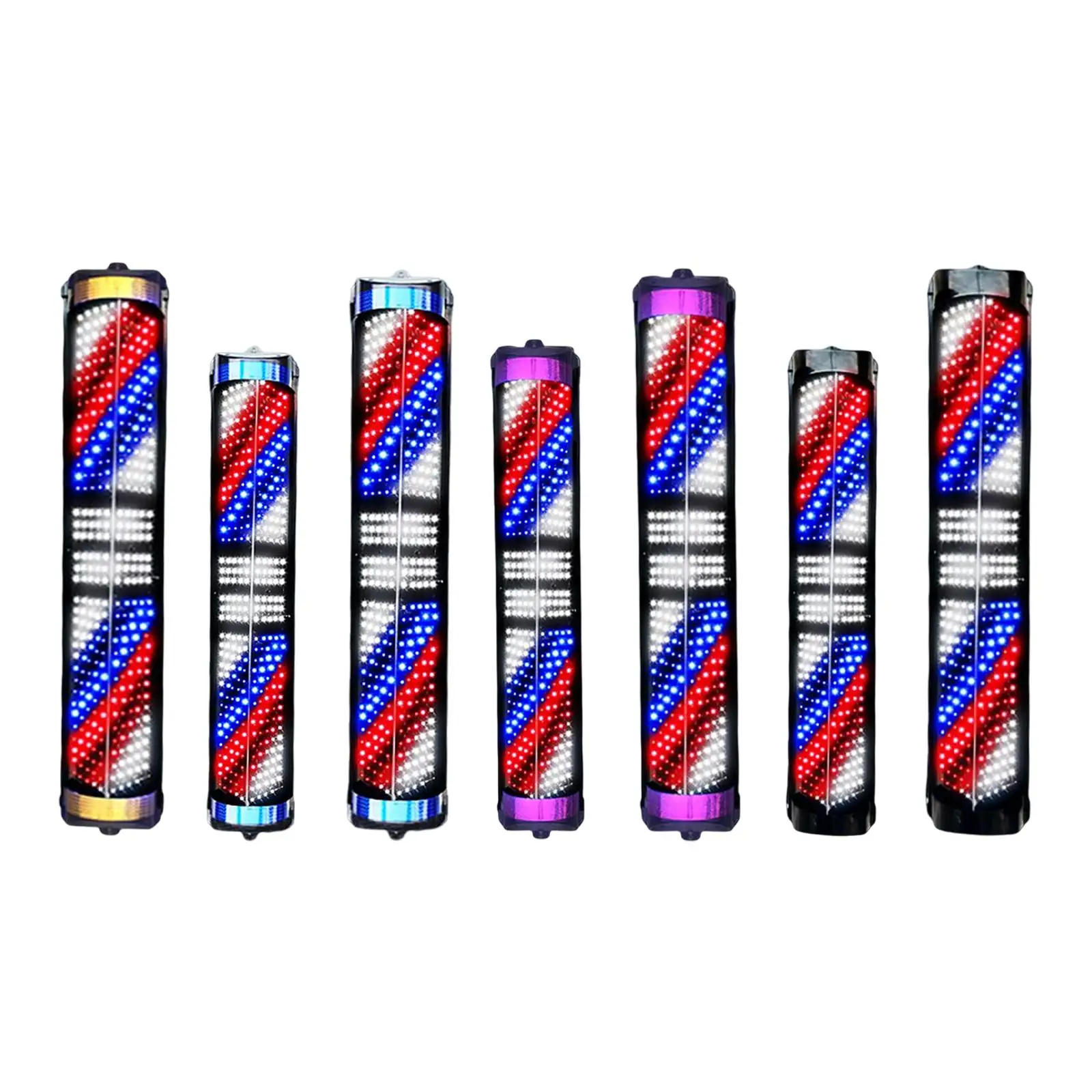 LED Rotating Barber Pole Light Red Blue White Lights Illuminated Light Wall Mounted Barber Shop for Salon Outdoor
LED Rotating Barber Pole Light Red Blue White Lights Illuminated Light Wall Mounted Barber Shop for Salon Outdoor