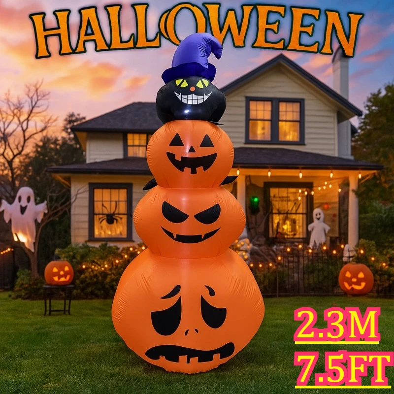 7,5 футов уличные праздничные украшения, надувные модели, Хэллоуин, тыква, кошка, двор, встроенные светодиодные фонари для украшения вечеринки
7,5 футов уличные праздничные украшения, надувные модели, Хэллоуин, тыква, кошка, двор, встроенные светодиодные фонари для украшения вечеринки