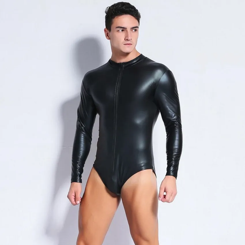 Long Sleeve Sexy Faux PU Leather Zipper Open Crotch Bodysuit Two Way Zip Catsuit Tights Hot Shapers Leotard Playsuits Club Wear
Long Sleeve Sexy Faux PU Leather Zipper Open Crotch Bodysuit Two Way Zip Catsuit Tights Hot Shapers Leotard Playsuits Club Wear