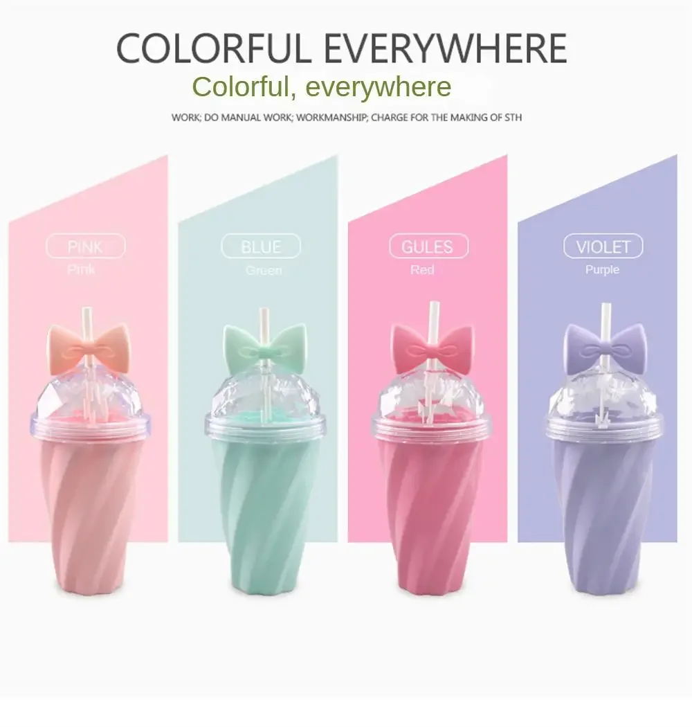 Cute Bow Design Straw Water Cups, Portable, Internet Celebrity, Home, Non-Slip, Leak Proof, Plastic, Colorful Gifts, Fashion, 38
Cute Bow Design Straw Water Cups, Portable, Internet Celebrity, Home, Non-Slip, Leak Proof, Plastic, Colorful Gifts, Fashion, 38