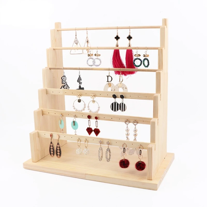 Wood Earring Earnail Rack Stand Multilayer Jewelry Display Organizer Woman Earring Hanging Storage Shows Board For Store Prop
Wood Earring Earnail Rack Stand Multilayer Jewelry Display Organizer Woman Earring Hanging Storage Shows Board For Store Prop