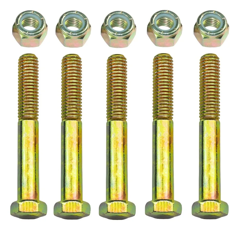 Grade 2 Shear Bolts 1 2" x 31 2" for Rotary CutterTractor Gearbox by Color Galvanization with Nylon Lock Nut Kit by . 5pcs Pack
Grade 2 Shear Bolts 1 2" x 31 2" for Rotary CutterTractor Gearbox by Color Galvanization with Nylon Lock Nut Kit by . 5pcs Pack