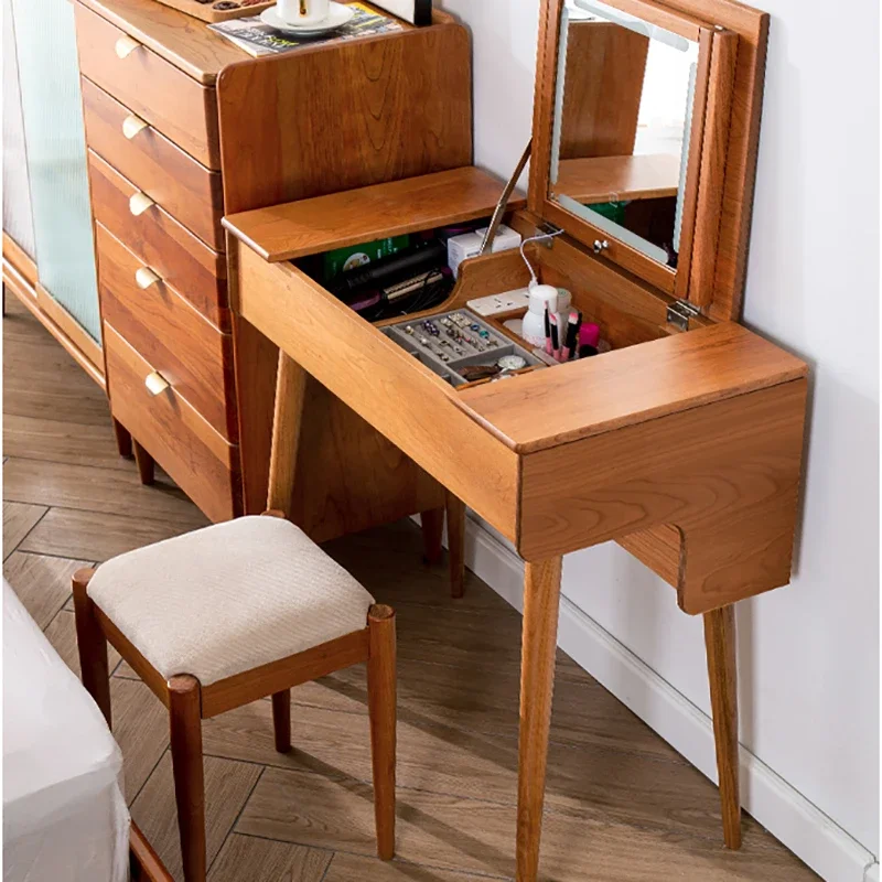 Nordic Flip Solid Wood Dressers Modern Bedroom Furniture Simple Small Mirror Dressing Tables Home Japanese Retro Storage Cabinet
Nordic Flip Solid Wood Dressers Modern Bedroom Furniture Simple Small Mirror Dressing Tables Home Japanese Retro Storage Cabinet