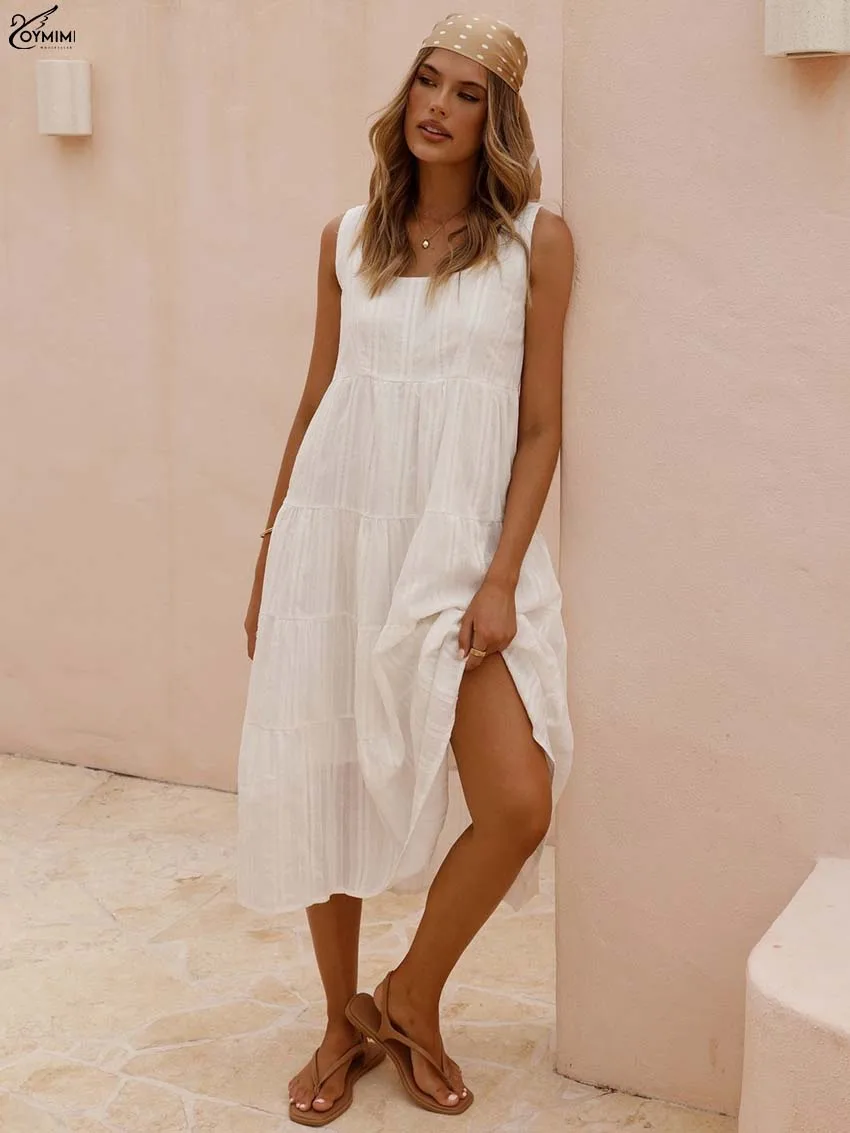 Oymimi модные белые хлопковые женские платья элегантные свободные платья без рукавов на молнии повседневное новое плиссированное платье до середины икры уличная одежда
Oymimi модные белые хлопковые женские платья элегантные свободные платья без рукавов на молнии повседневное новое плиссированное платье до середины икры уличная одежда
