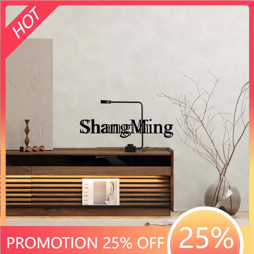 FG TV Cabinet Black Walnut Solid Wood Wabi-Sabi Style Vintage Minimalist Floor Stand Coffee Table Set
FG TV Cabinet Black Walnut Solid Wood Wabi-Sabi Style Vintage Minimalist Floor Stand Coffee Table Set