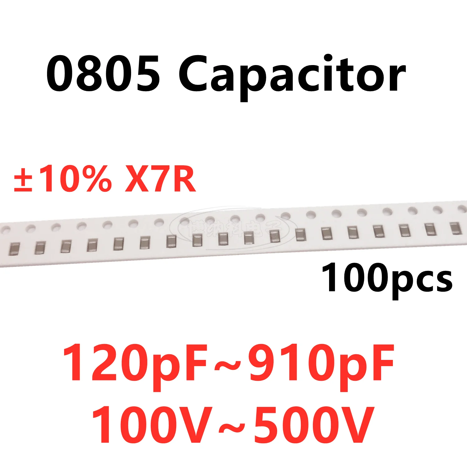 100pcs 0805 SMD Capacitor 120/130/150/160/180/200/220/240/270/300/330/360/390/430/470/560/620/680/750/820/910PF X7R 10%
100pcs 0805 SMD Capacitor 120/130/150/160/180/200/220/240/270/300/330/360/390/430/470/560/620/680/750/820/910PF X7R 10%