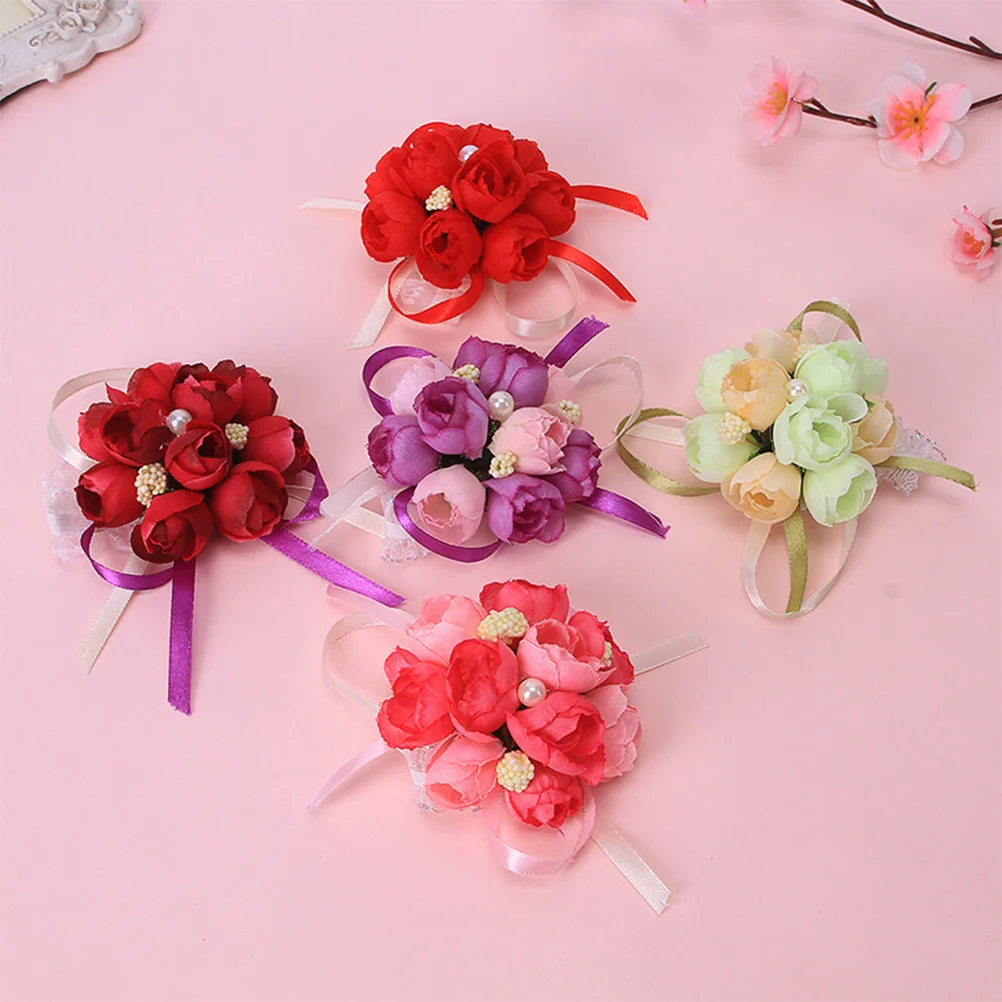 4Pcs Red Wedding Wrist Flowers Artificial Silk Brooch Bridal Flower Bracelet Party Dance Photo Decor Wrist Flower
4Pcs Red Wedding Wrist Flowers Artificial Silk Brooch Bridal Flower Bracelet Party Dance Photo Decor Wrist Flower