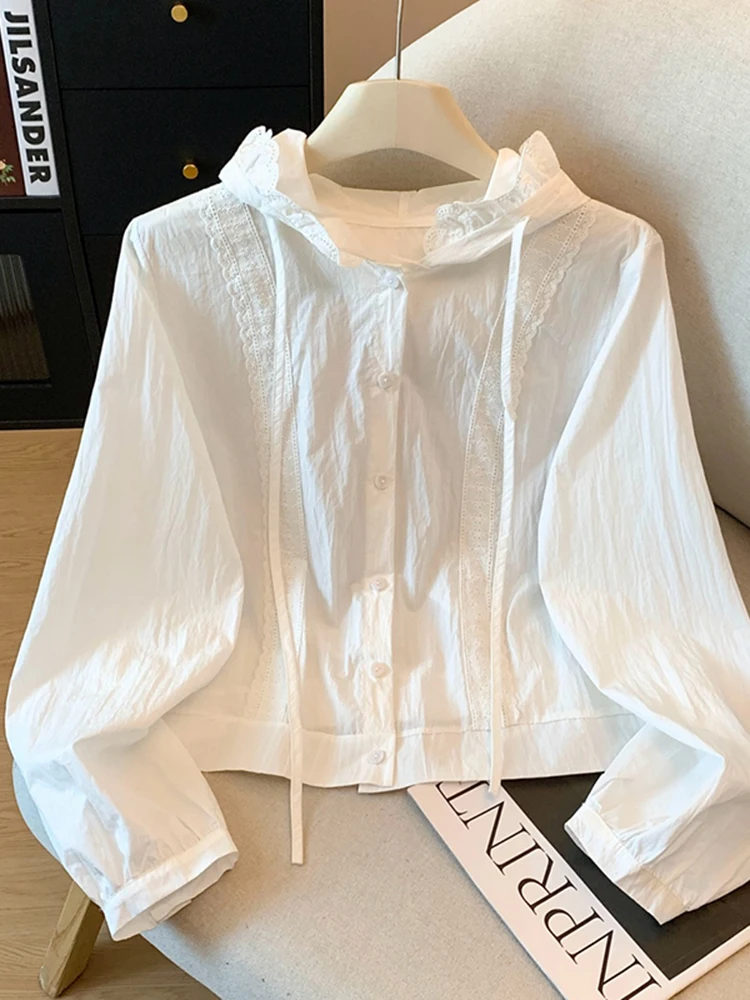 Loose Long Sve Hooded irt Women's Spring Faion 2026 New Sle Versatile Slimming Outerwear Top Korean Sle Bubble Sve
Loose Long Sve Hooded irt Women's Spring Faion 2026 New Sle Versatile Slimming Outerwear Top Korean Sle Bubble Sve